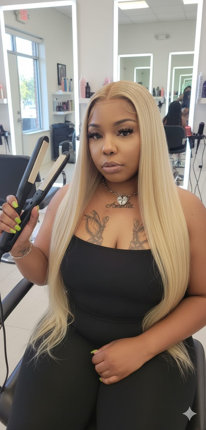 30" inch high grade 13×6 blonde