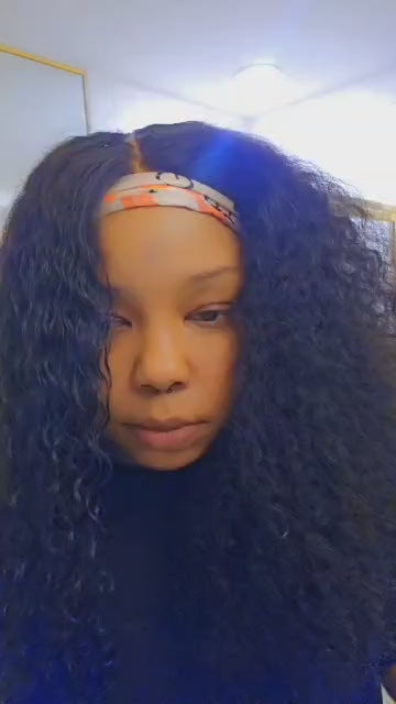 Burmese curl glueless 250% density wig