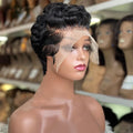 Pixie cut wig 100% human hair 12a